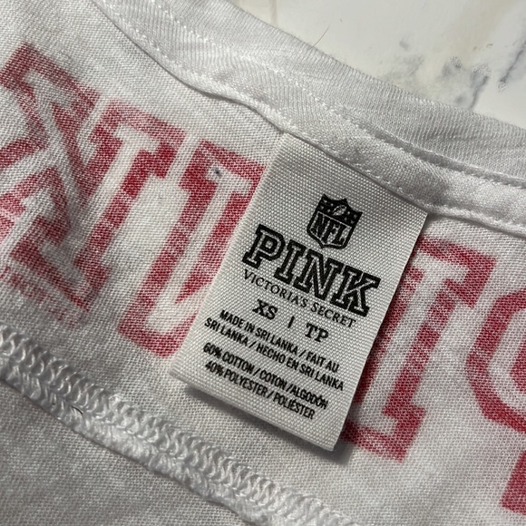 Victoria Secret PINK Atlanta Falcons Team Crew Neck Long Sleeve T-Shirt Tank Top - Picture 11 of 11